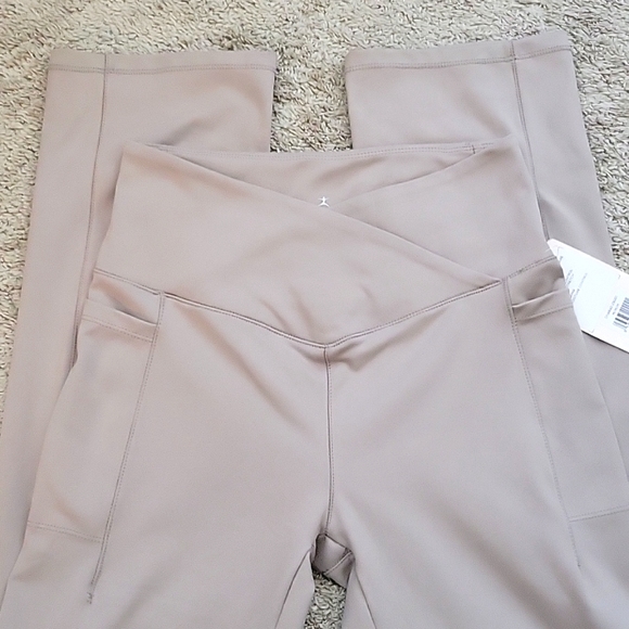 DANSKIN CROSS-WAIST FLARE PANTS.....NWT....MEDIUM - Picture 2 of 11